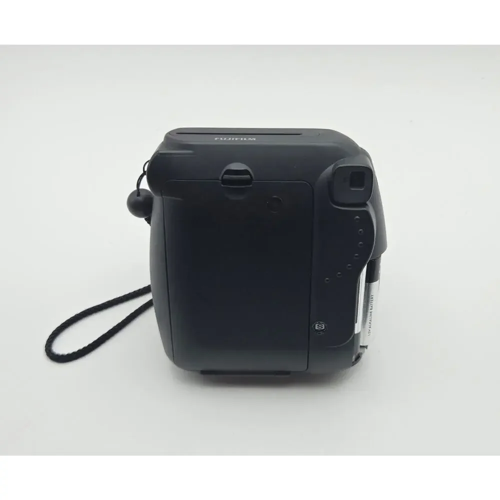 Fujifilm Instax Mini 8 Black Tested & Working W/ Handstrap Missing Battery Cover